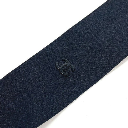 Chanel Headband CC Logo Silk Black
