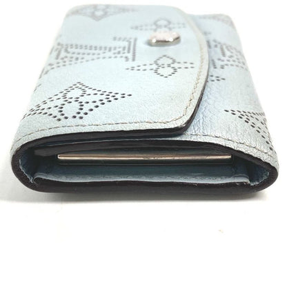Louis Vuitton Key Case Multicles 4 Monogram Mahina Leather Key Holder Blue Nuage Blue