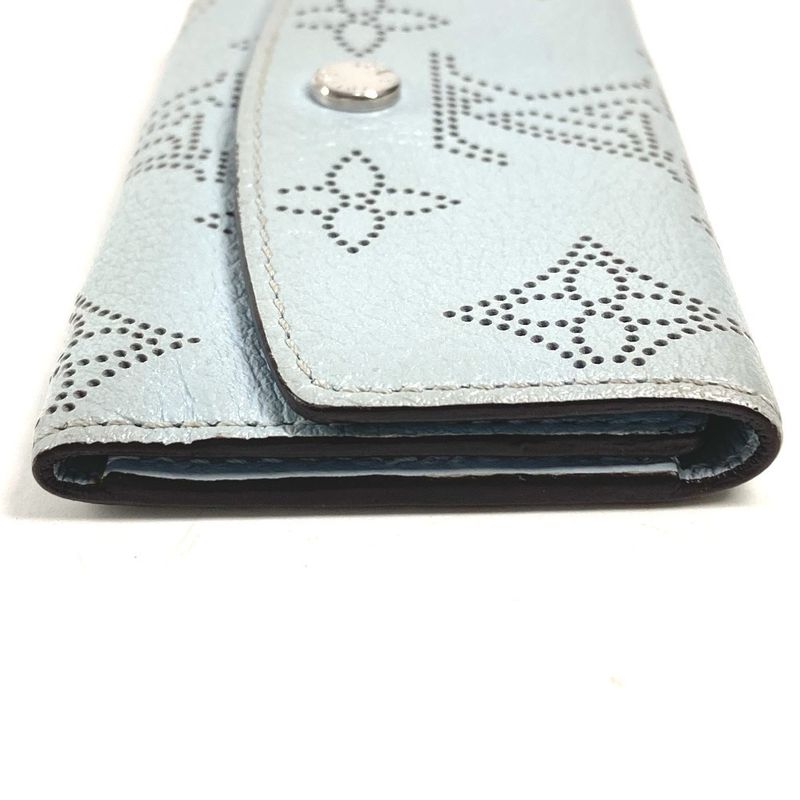 Louis Vuitton Key Case Multicles 4 Monogram Mahina Leather Key Holder Blue Nuage Blue