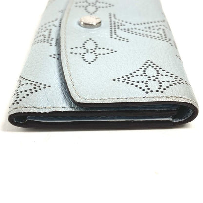 Louis Vuitton Key Case Multicles 4 Monogram Mahina Leather Key Holder Blue Nuage Blue