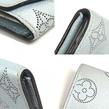 Louis Vuitton Key Case Multicles 4 Monogram Mahina Leather Key Holder Blue Nuage Blue