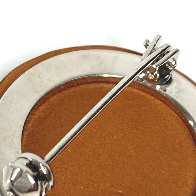 Louis Vuitton Brooch Set Travel Key Metal Silver X Brown
