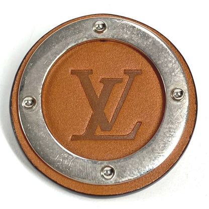 Louis Vuitton Brooch Set Travel Key Metal Silver X Brown