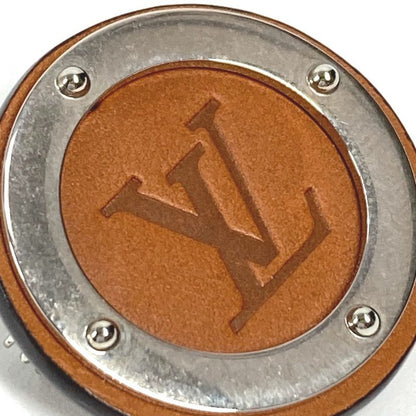 Louis Vuitton Brooch Set Travel Key Metal Silver X Brown