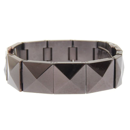 Fendi Pyramid Stainless Steel Quartz Analog Display Brown Dial Watch