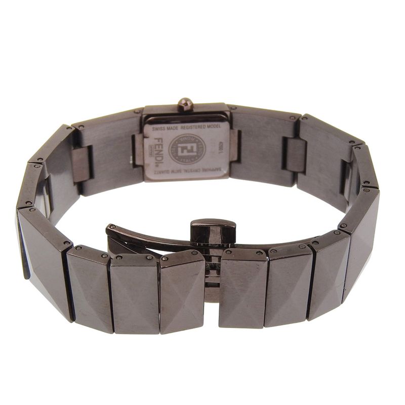 Fendi Pyramid Stainless Steel Quartz Analog Display Brown Dial Watch