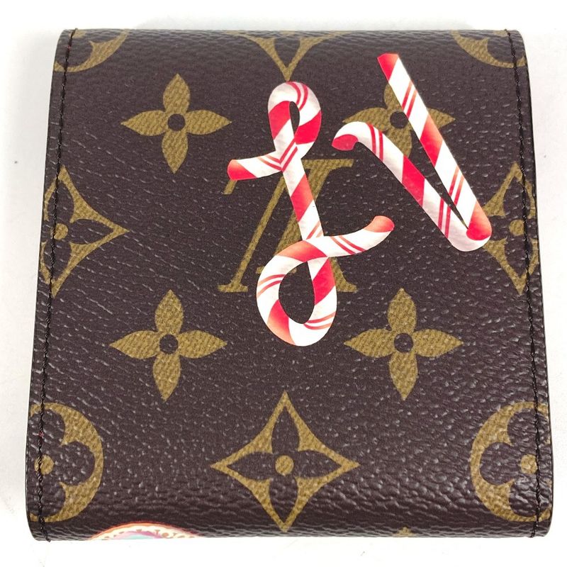 Louis Vuitton Note Cover Pad Pouch Monogram Canvas Brown X Red