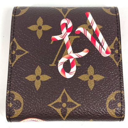 Louis Vuitton Note Cover Pad Pouch Monogram Canvas Brown X Red