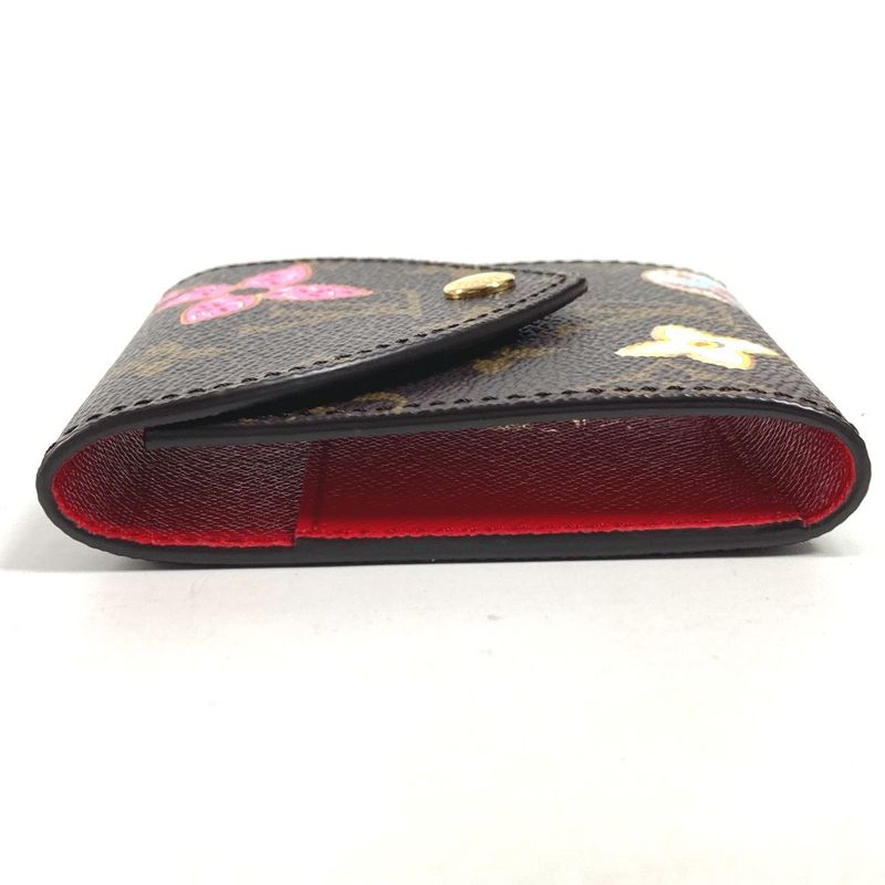 Louis Vuitton Note Cover Pad Pouch Monogram Canvas Brown X Red
