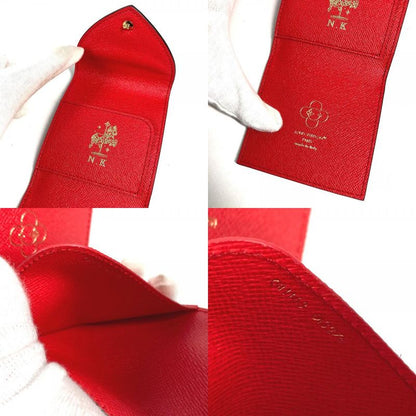 Louis Vuitton Note Cover Pad Pouch Monogram Canvas Brown X Red