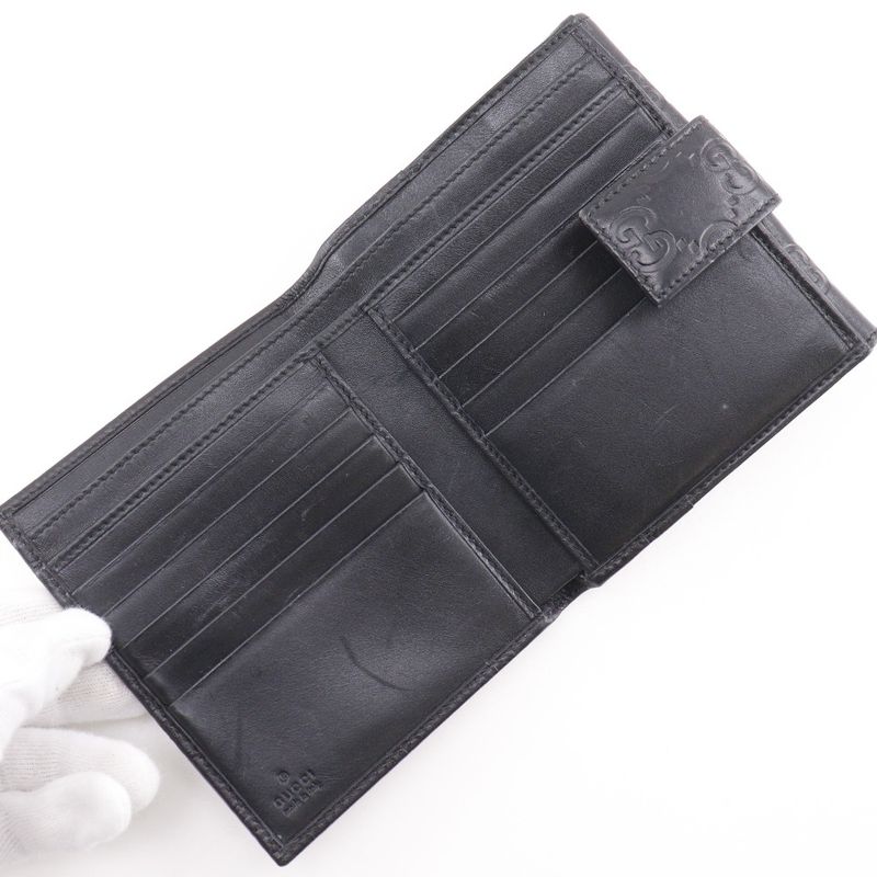 Gucci GG Guccissima Leather Black Bifold Wallet
