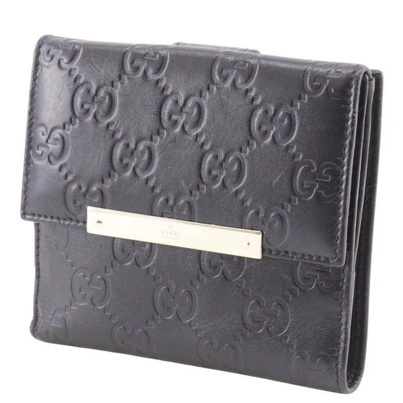 Gucci GG Guccissima Leather Black Bifold Wallet