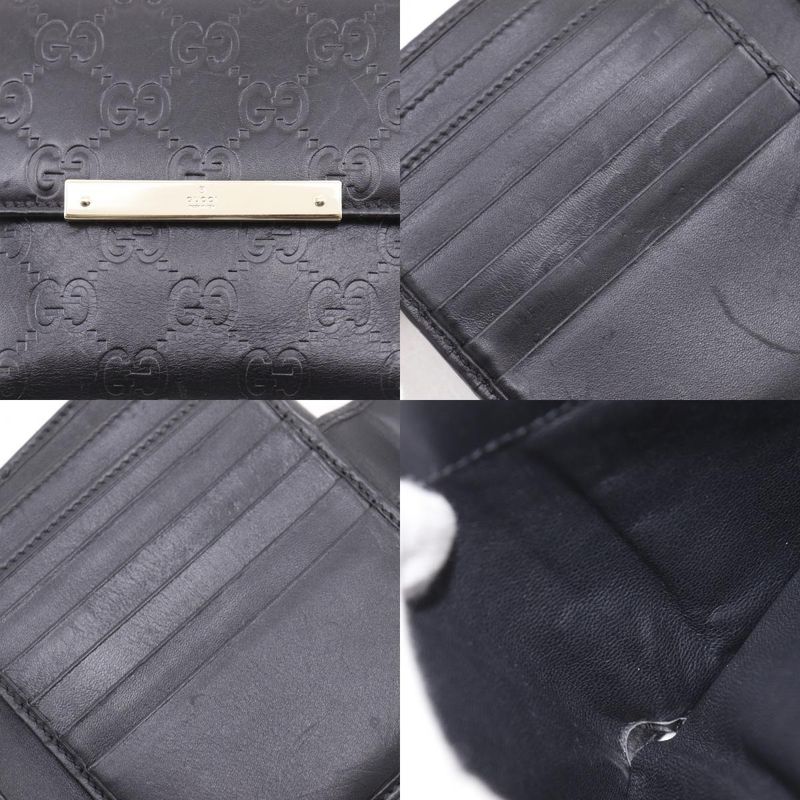 Gucci GG Guccissima Leather Black Bifold Wallet