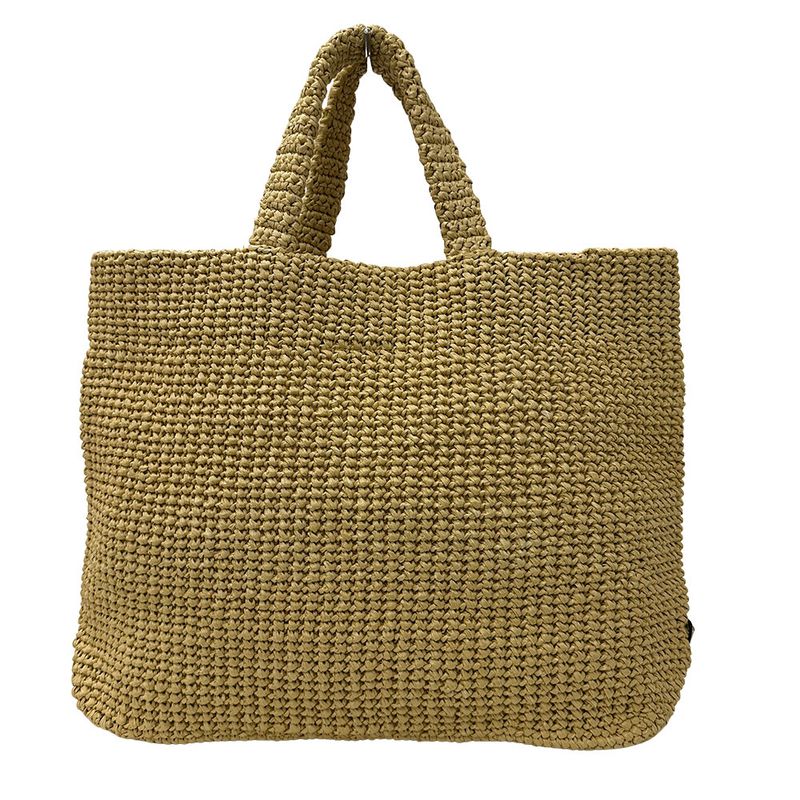 Prada Tote Raffia Natural Yellow