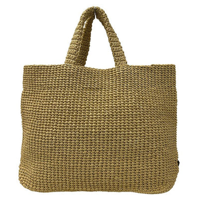Prada Tote Raffia Natural Yellow