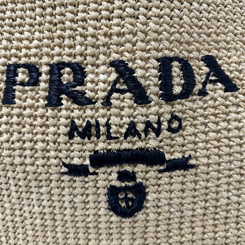 Prada Tote Raffia Natural Yellow