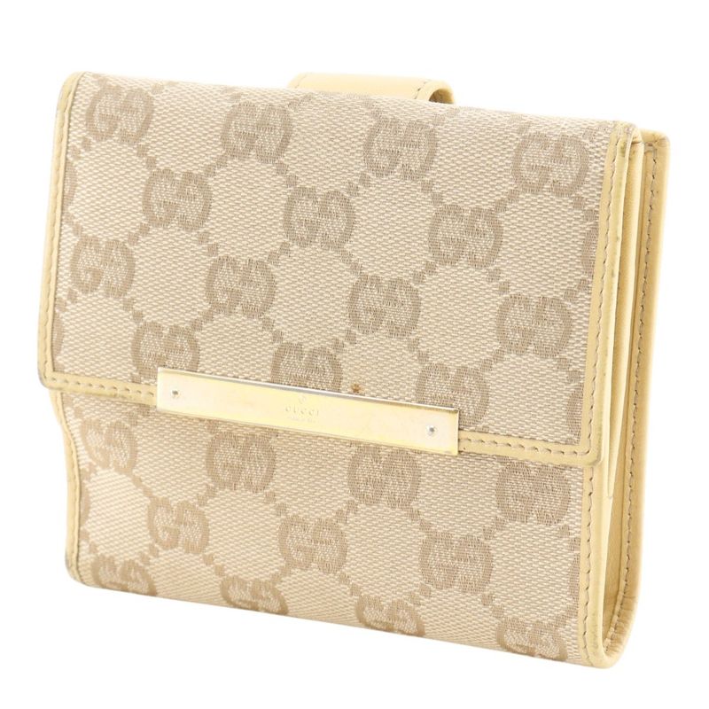 Gucci GG Canvas Beige Bifold Wallet