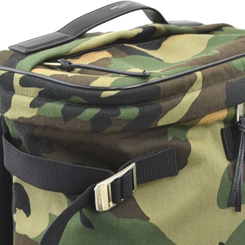 Saint Laurent Backpack Leather Canvas Ed