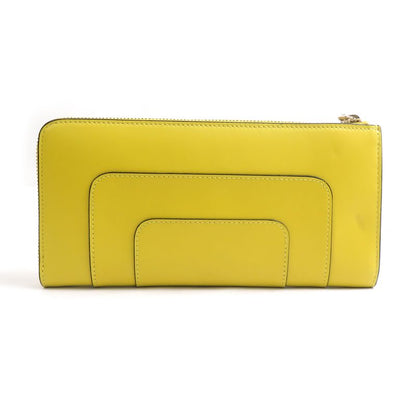 Bvlgari L-shaped Zipper Wallet Yellow X Pink