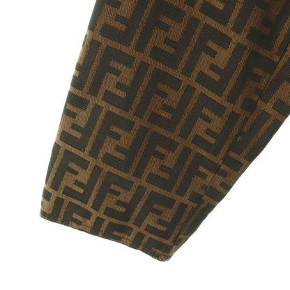 Fendi Zucca Pattern Reversible Coat Zip Up Black Brown Beige Charcoal