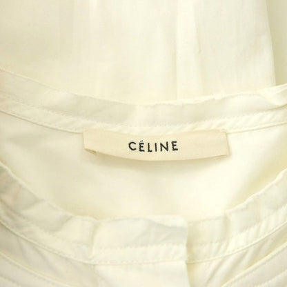 Celine Phoebe Philo Era Long Shirt Blouse Long Sleeve 36 Off White Off-white