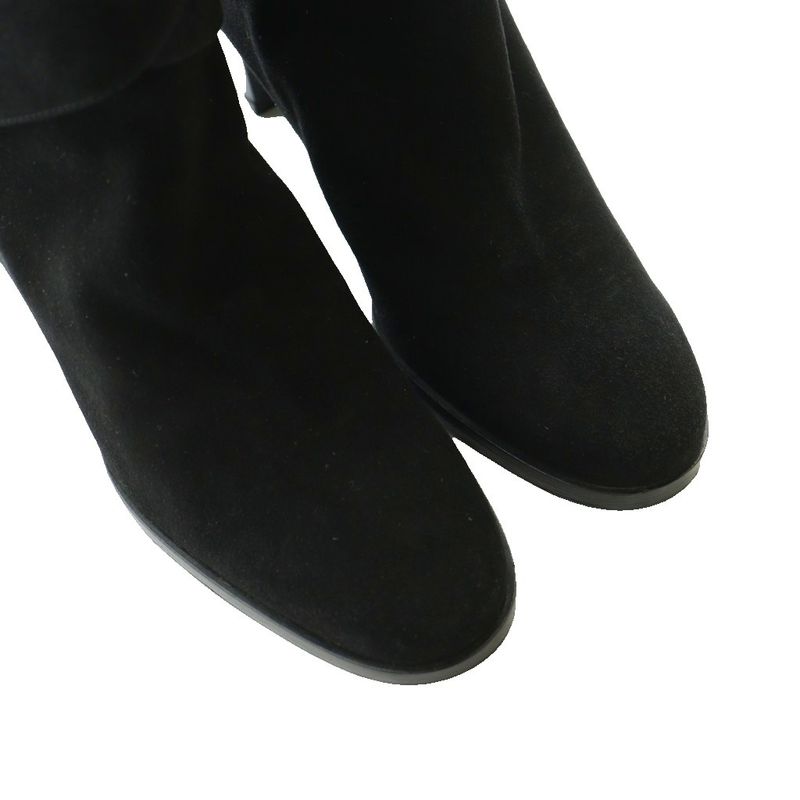 Hermes Suede Long Boots 35.5 Black SS OS