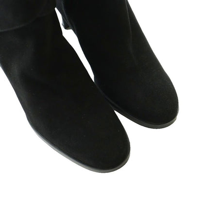 Hermes Suede Long Boots 35.5 Black SS OS