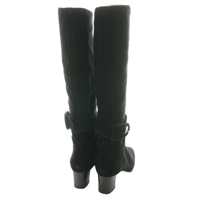 Hermes Suede Long Boots 35.5 Black SS OS