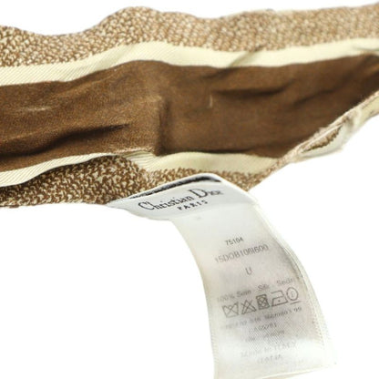 Dior Mitzah Ribbon Scarf Trotter Pattern Shawl Logo Silk