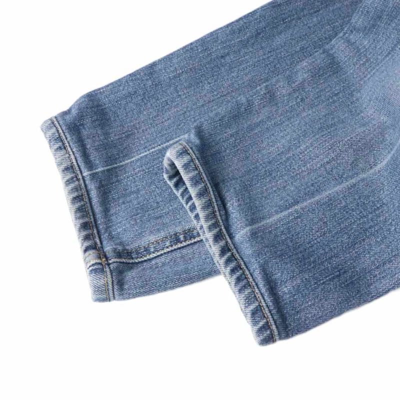 Gucci Jeans Denim Pants Zip Fly Logo Slim 42 Blue