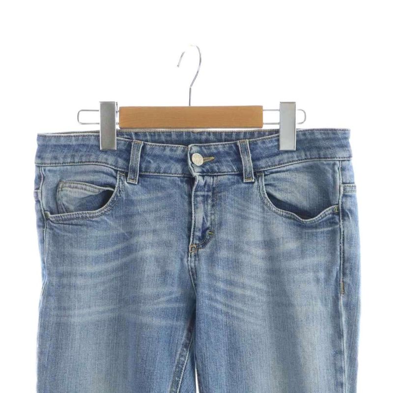 Gucci Jeans Denim Pants Zip Fly Logo Slim 42 Blue