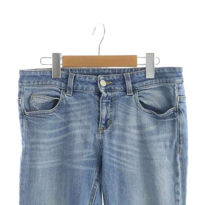 Gucci Jeans Denim Pants Zip Fly Logo Slim 42 Blue