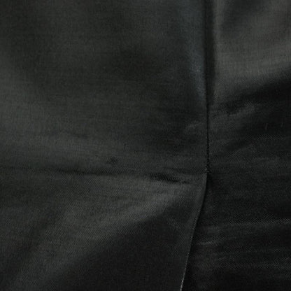 Saint Laurent Paris Satin Pencil Midi Skirt Wool Tight 38 Black