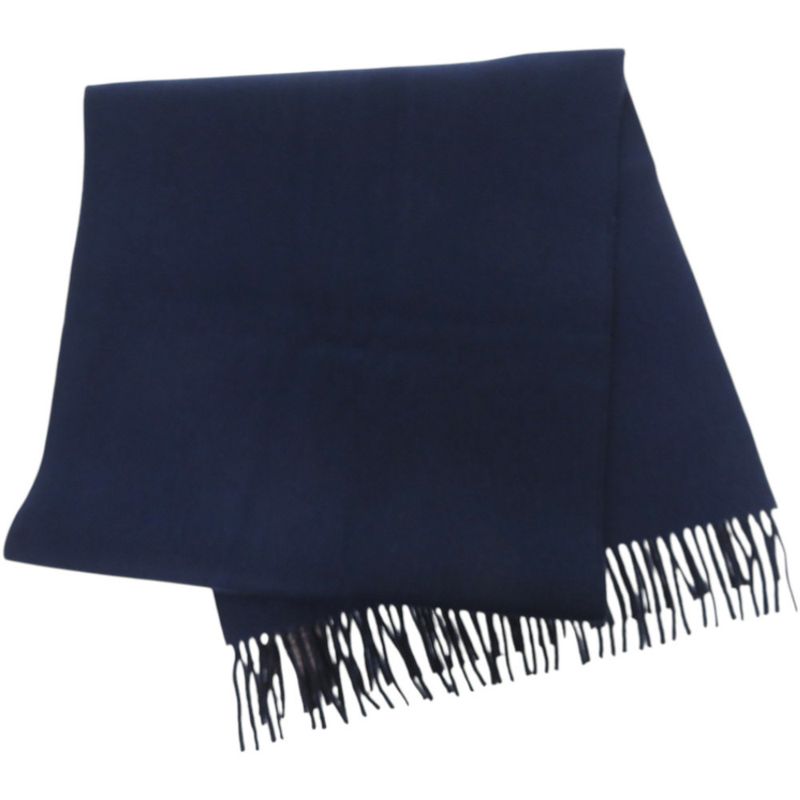 Hermes Rectoverso 01 Cashmere Marine Navy Scarf Marine Ocean