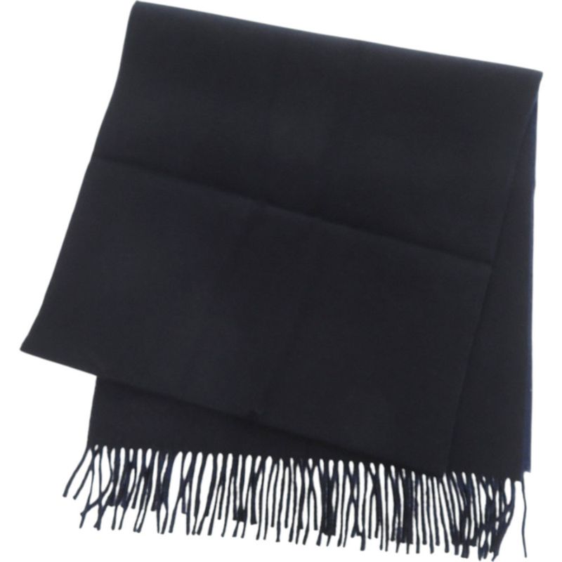 Hermes Rectoverso 01 Cashmere Marine Navy Scarf Marine Ocean