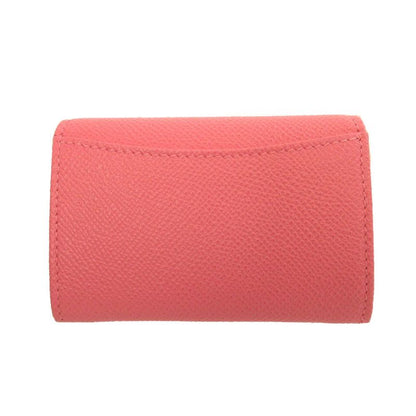 Bvlgari Leather Pink Coin Case Wallet