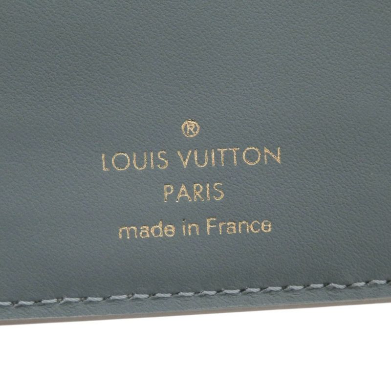 Louis Vuitton Portefeuille Flight Mode Monogram Mahina IC Tag Pink Blue