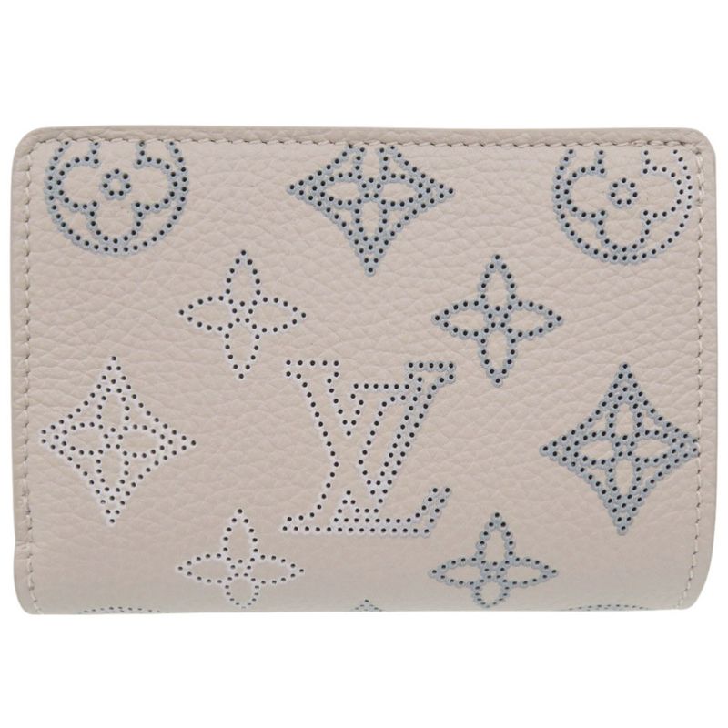 Louis Vuitton Portefeuille Flight Mode Monogram Mahina IC Tag Pink Blue