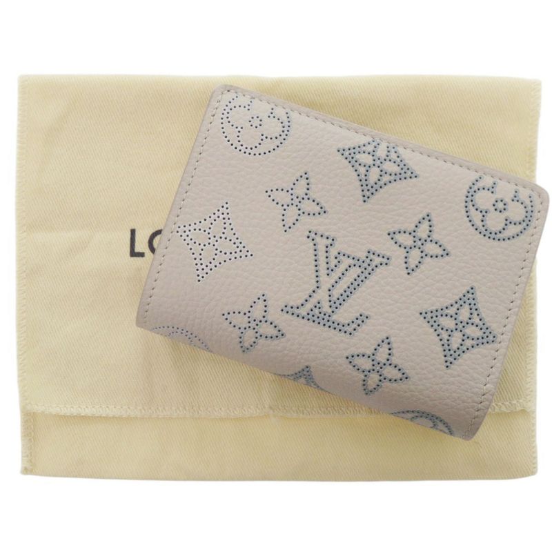 Louis Vuitton Portefeuille Flight Mode Monogram Mahina IC Tag Pink Blue