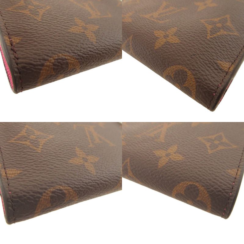 Louis Vuitton Portefeuille Lisa Monogram Brown Bifold Wallet Brown Pink