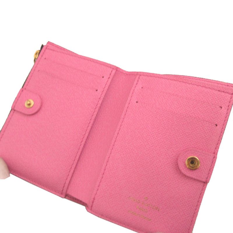 Louis Vuitton Portefeuille Lisa Monogram Brown Bifold Wallet Brown Pink