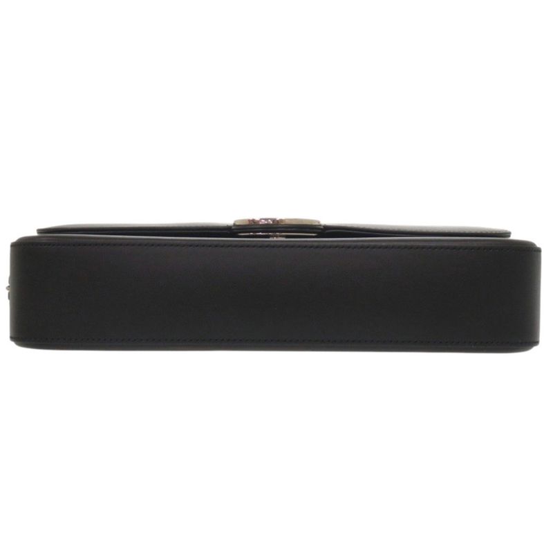 Gucci Double Leather Black Shoulder Bag
