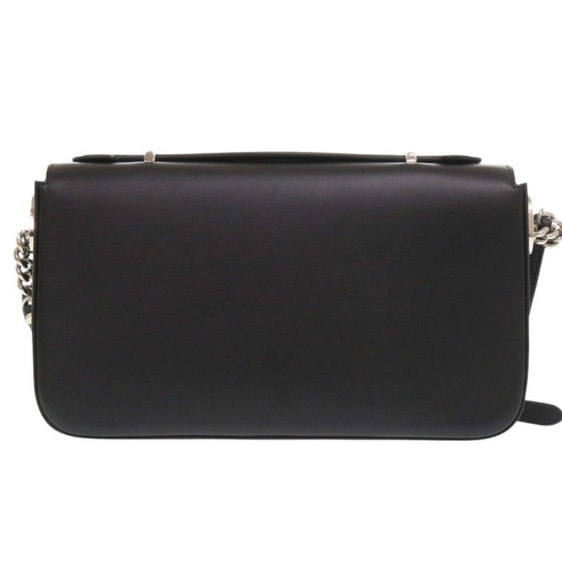 Gucci Double Leather Black Shoulder Bag