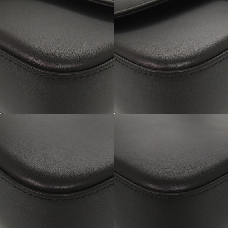 Gucci Double Leather Black Shoulder Bag