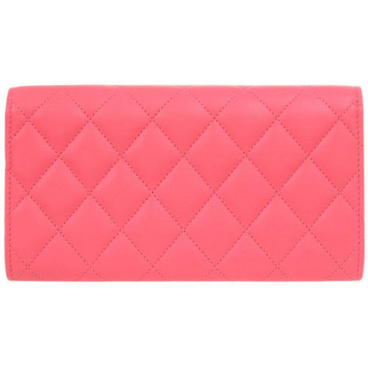 Chanel Star CC Logo Quilted Lambskin Pink Wallet