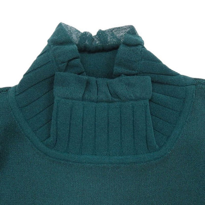 Hermes Knit Sweater Long Sleeve Silk Polyamide Green