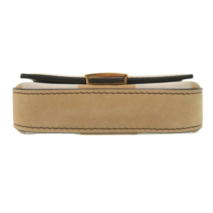 Fendi Nano Bucket Suede Beige Mini Chain Shoulder Bag Charm