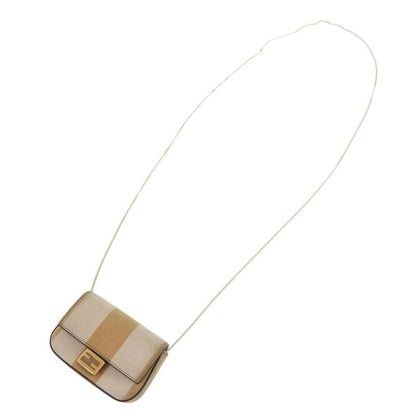 Fendi Nano Bucket Suede Beige Mini Chain Shoulder Bag Charm