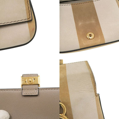 Fendi Nano Bucket Suede Beige Mini Chain Shoulder Bag Charm