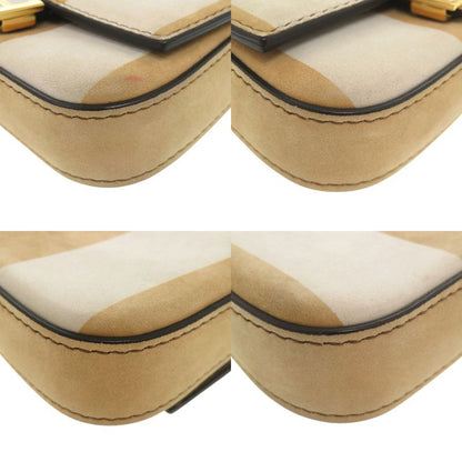 Fendi Nano Bucket Suede Beige Mini Chain Shoulder Bag Charm